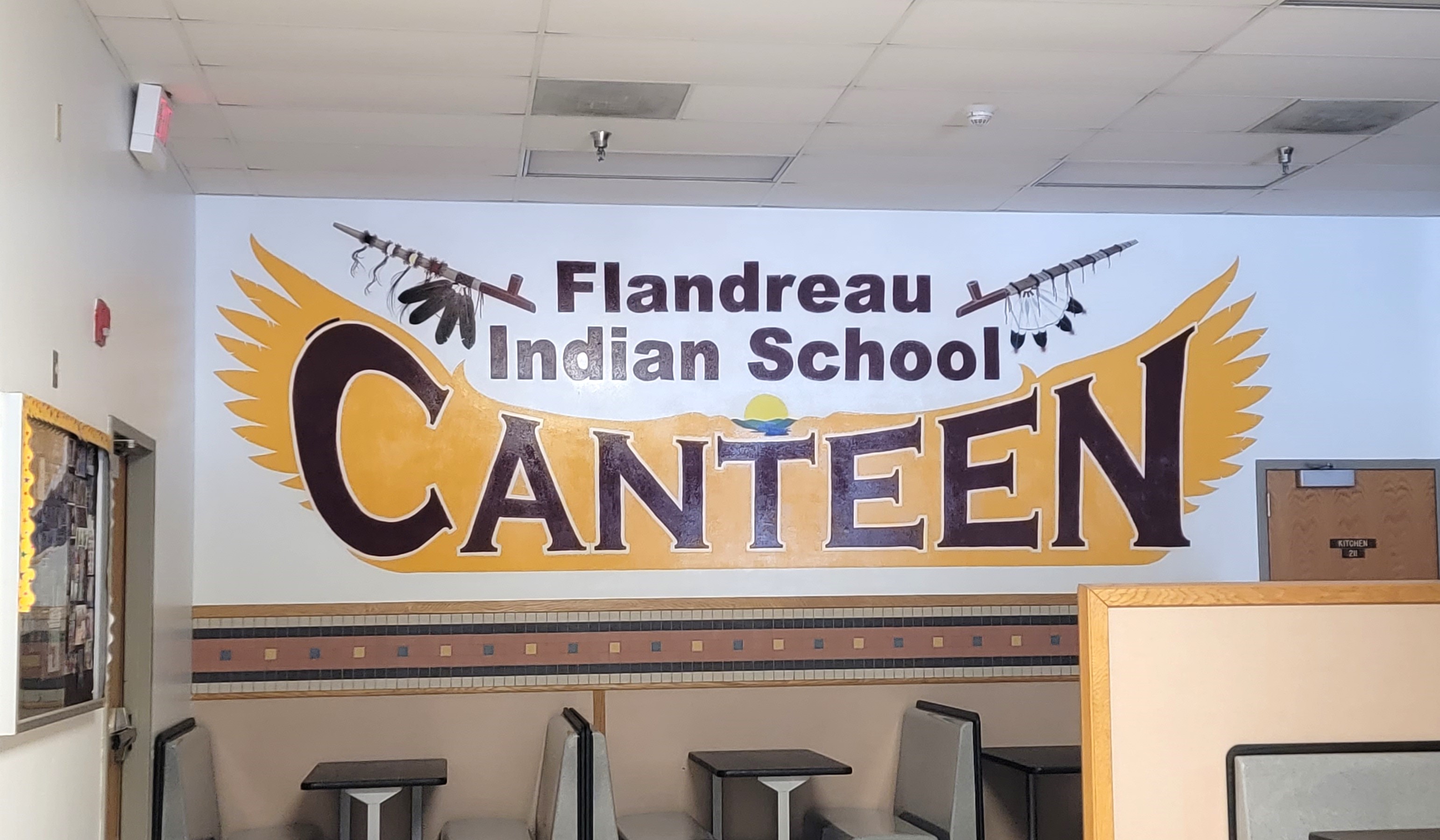 Flandreau Indian School Canteen sign.